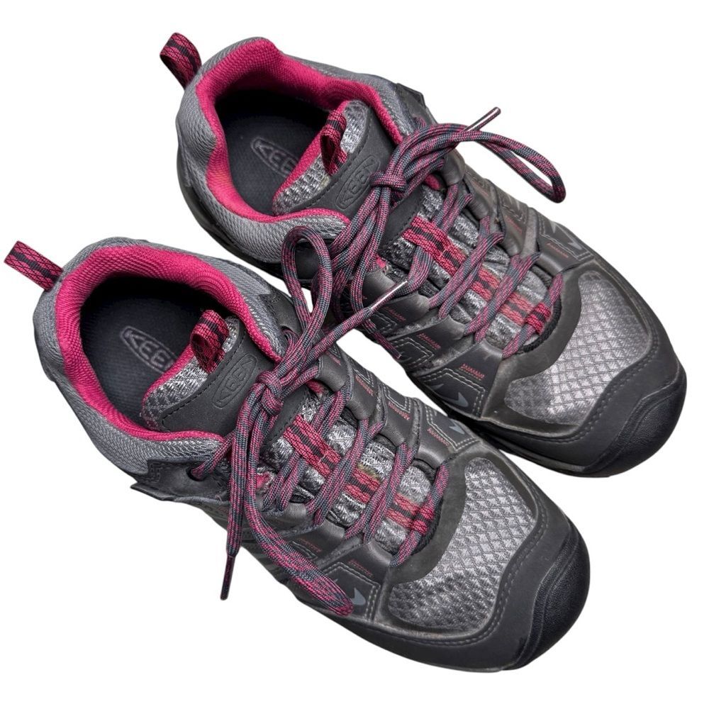 Keen Oakridge 1015359 Womens Gray Leather Lace Up Athletic Hiking Shoes Size 9.5